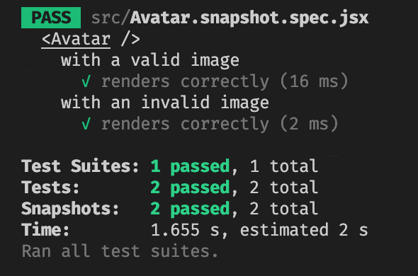 Writing and running snapshot tests