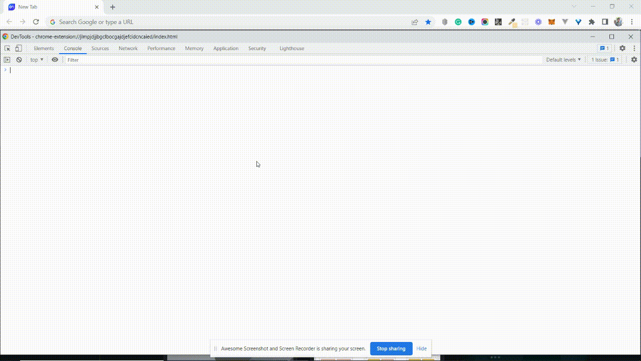 DevTools storing values with setItem