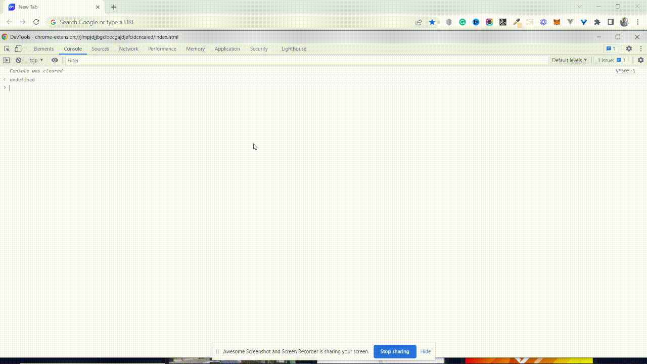 DevTools accessing items with getItem